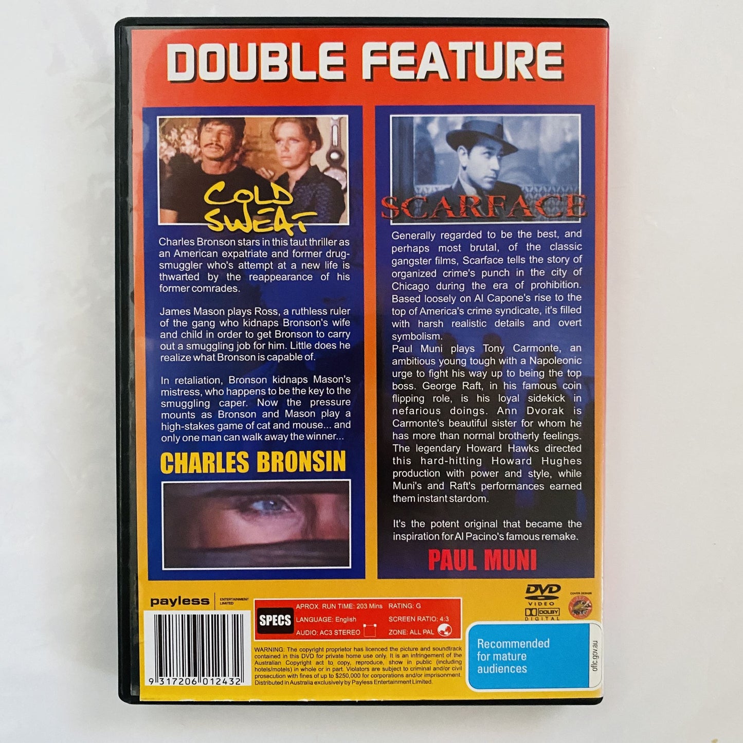 Cold Sweat / Scarface - DVD
