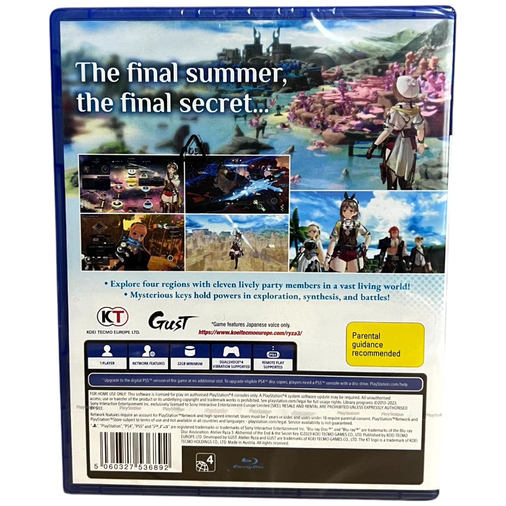 Atelier Ryza 3: Alchemist of the End & the Secret Key - PS4 - NEW