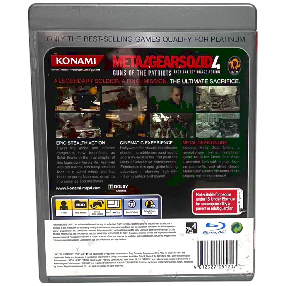 Metal Gear Solid 4: Guns of the Patriots - PS3