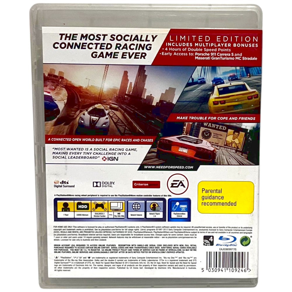 Need for Speed: Most Wanted - PS3