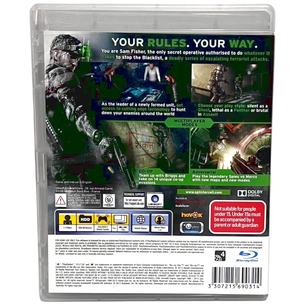 Tom Clancy's Splinter Cell: Blacklist - PS3