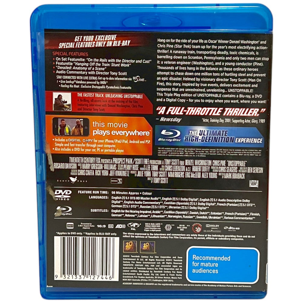 Unstoppable - Blu-Ray
