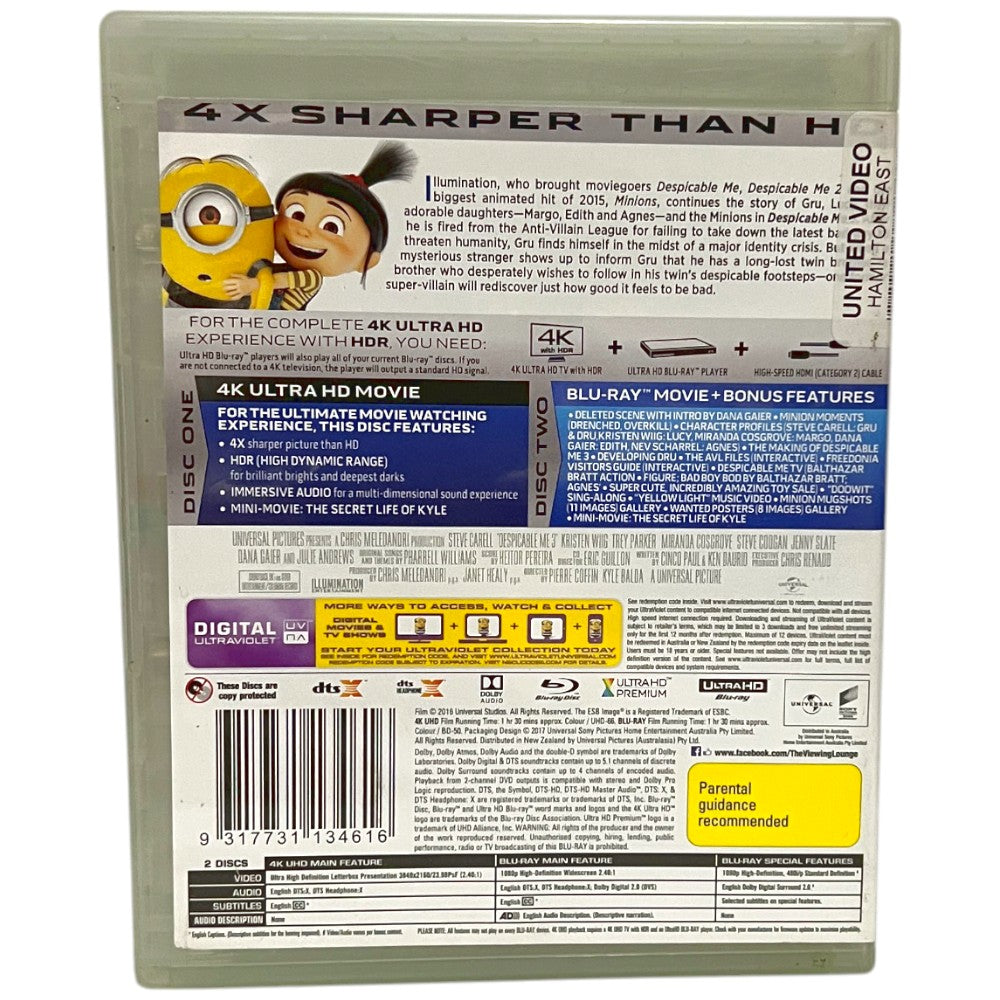 Despicable Me 3 4K Ultra HD - Blu-Ray