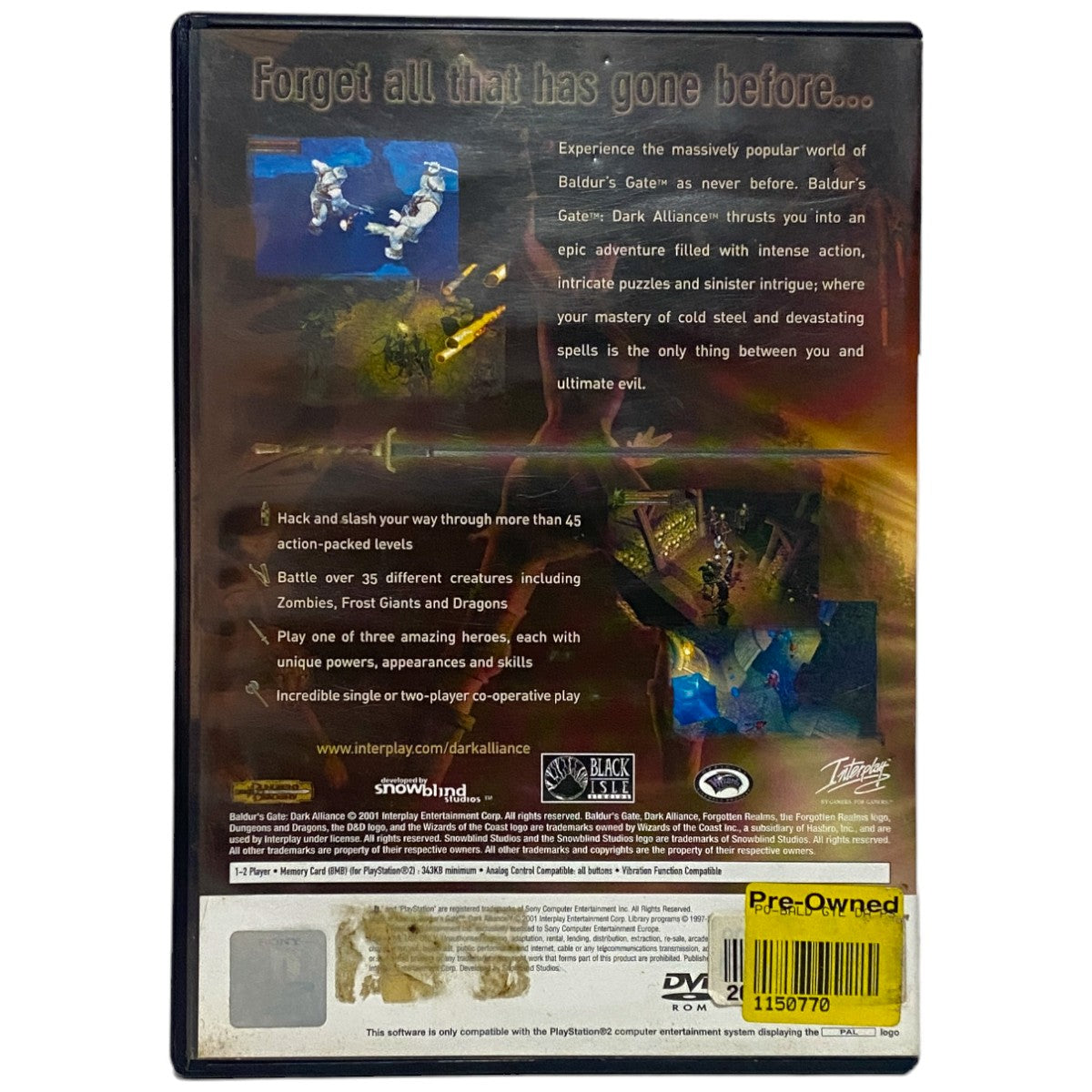 Baldur's Gate: Dark Alliance - PS2