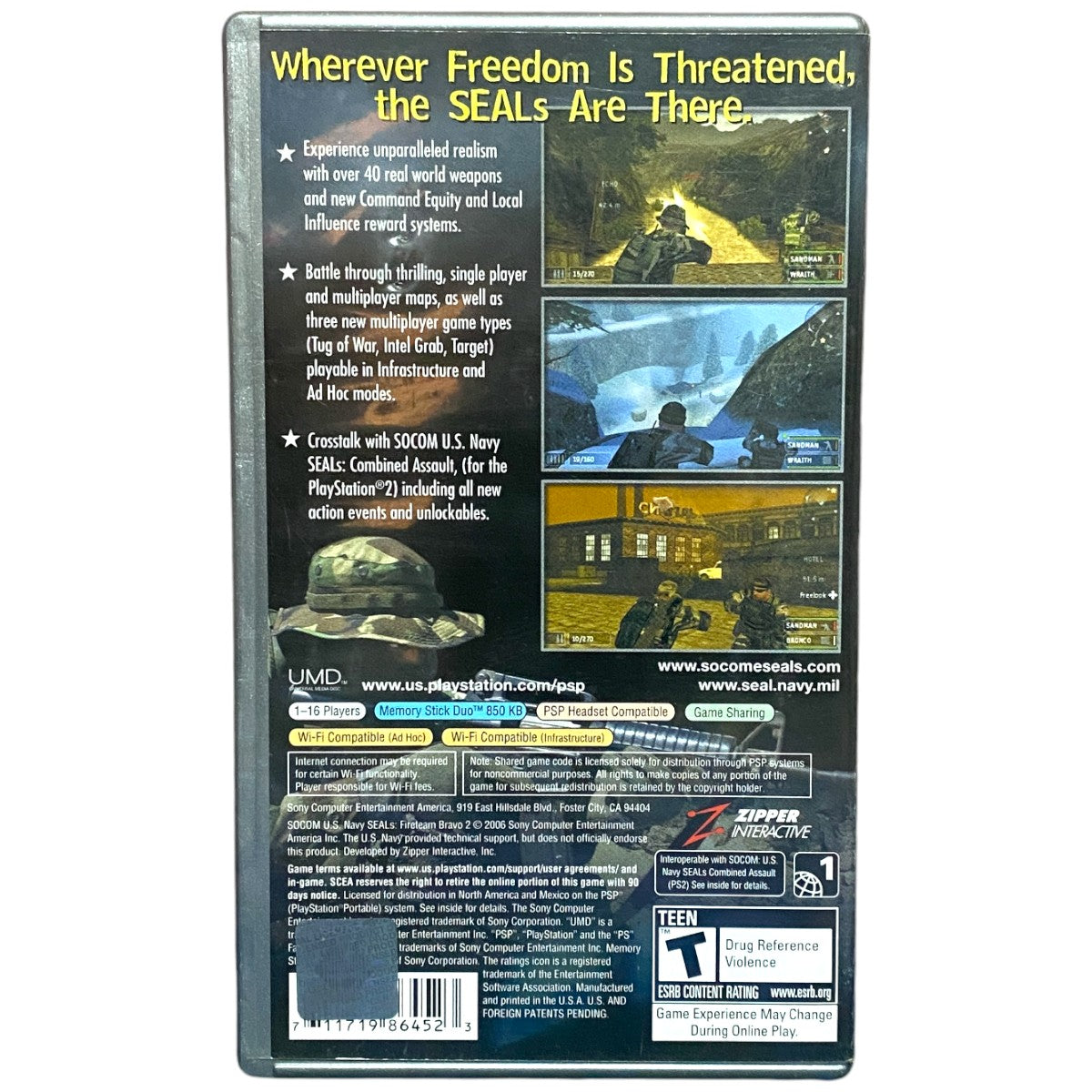 SOCOM: U.S. Navy SEALs - Fireteam Bravo 2 - PSP