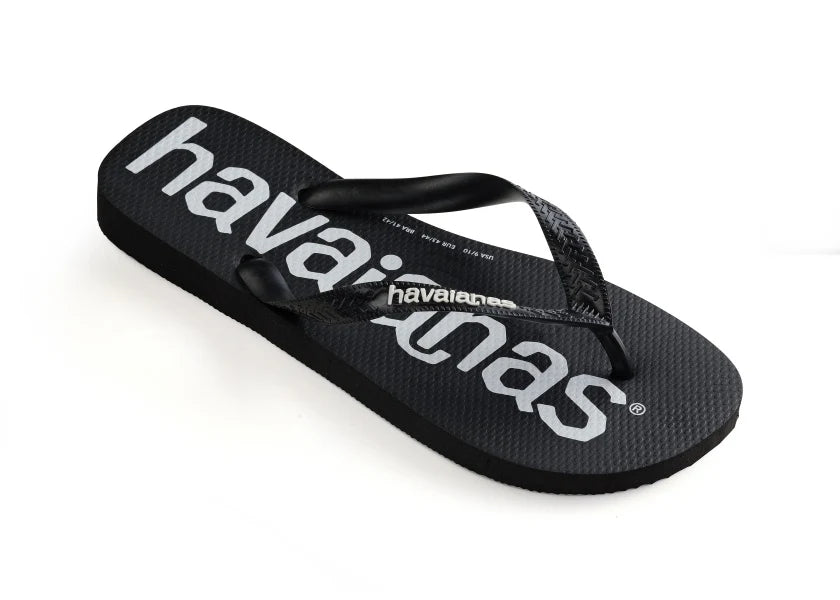 Havaianas Alpargatas Rubber Thongs Jandals Top Logo Mania FC Petro Black Mens