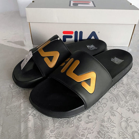 Fila Mens FSU Slides Black Gold