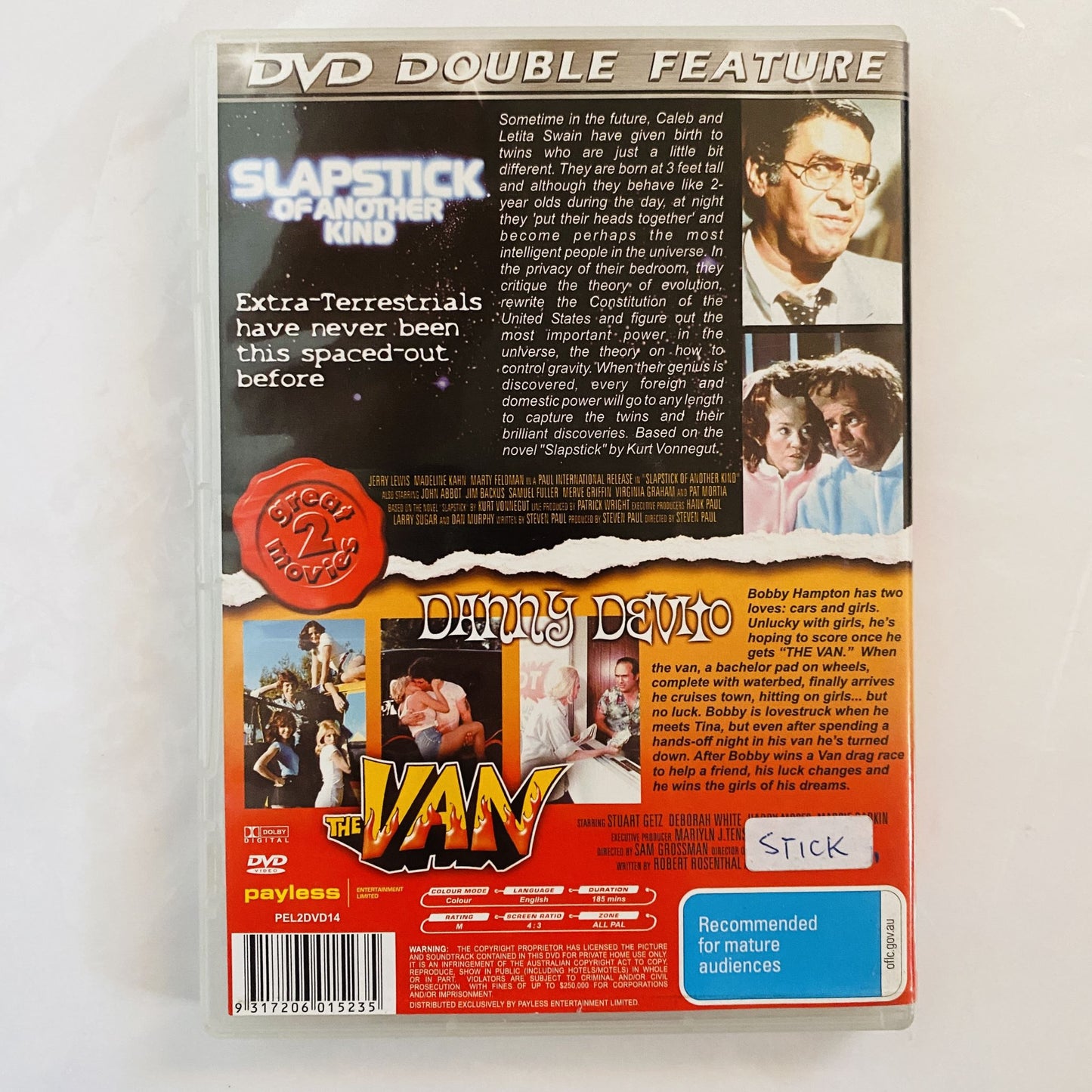 Slapstick Of Another Kind / The Van - DVD.