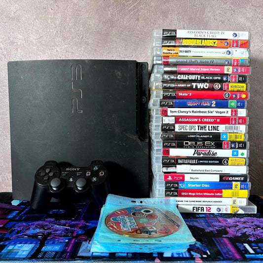 Playstation 3 Slim Console 320GB - PS3 & Games Bundle