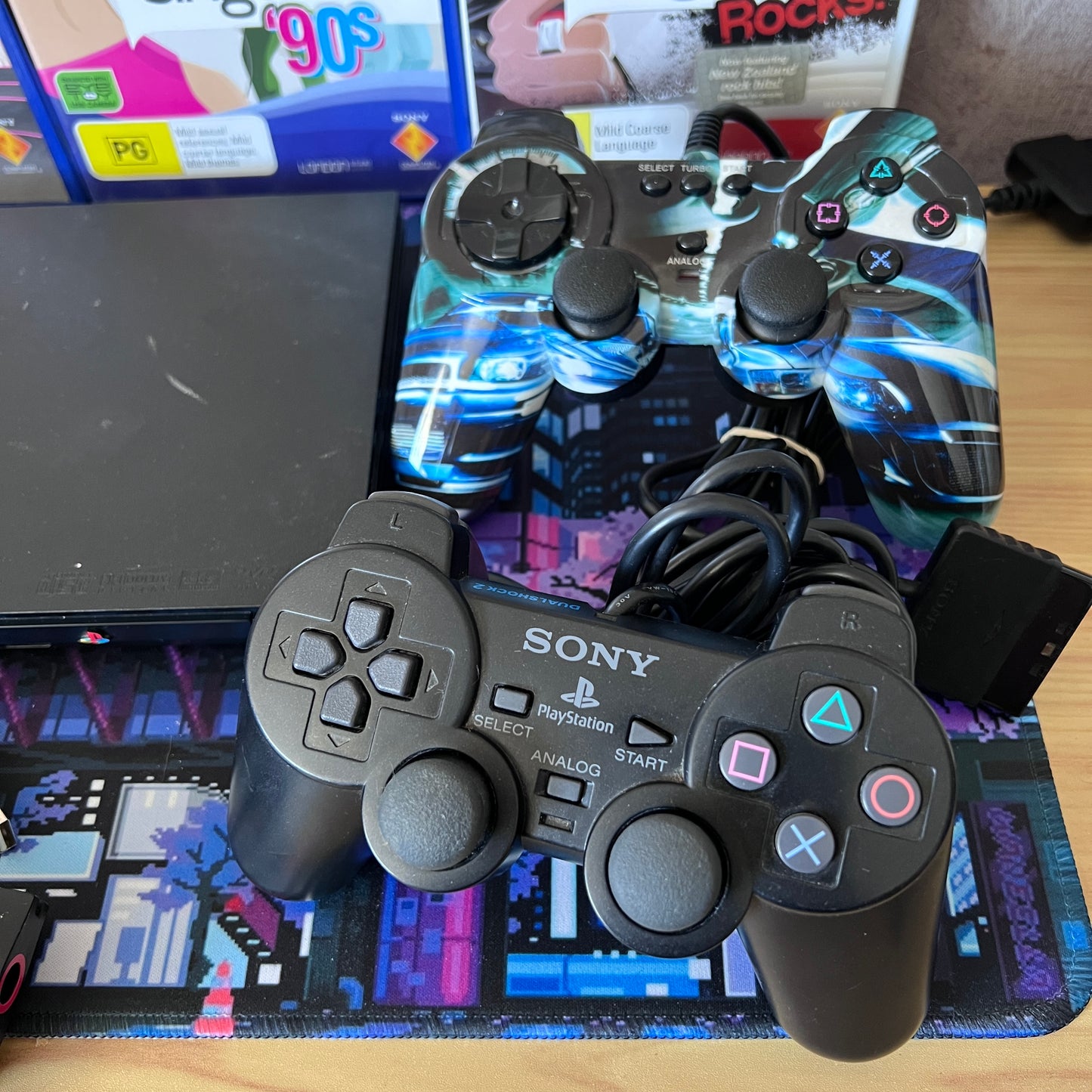 PlayStation 2 Console, Singstar Games & Microphones Bundle! - PS2