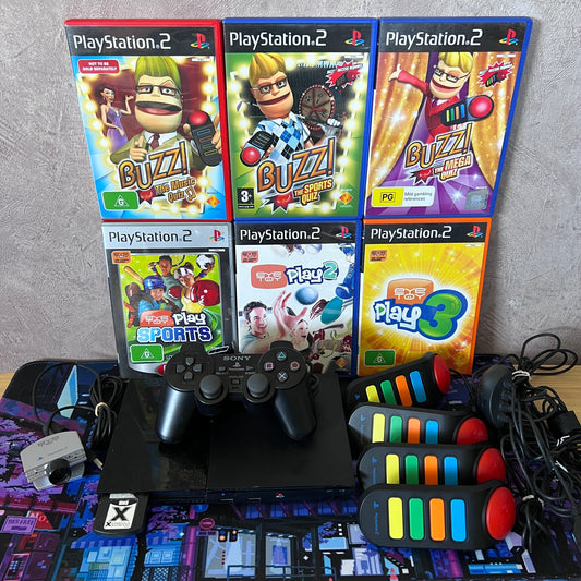 PlayStation 2 Console Buzz Bundle - PS2