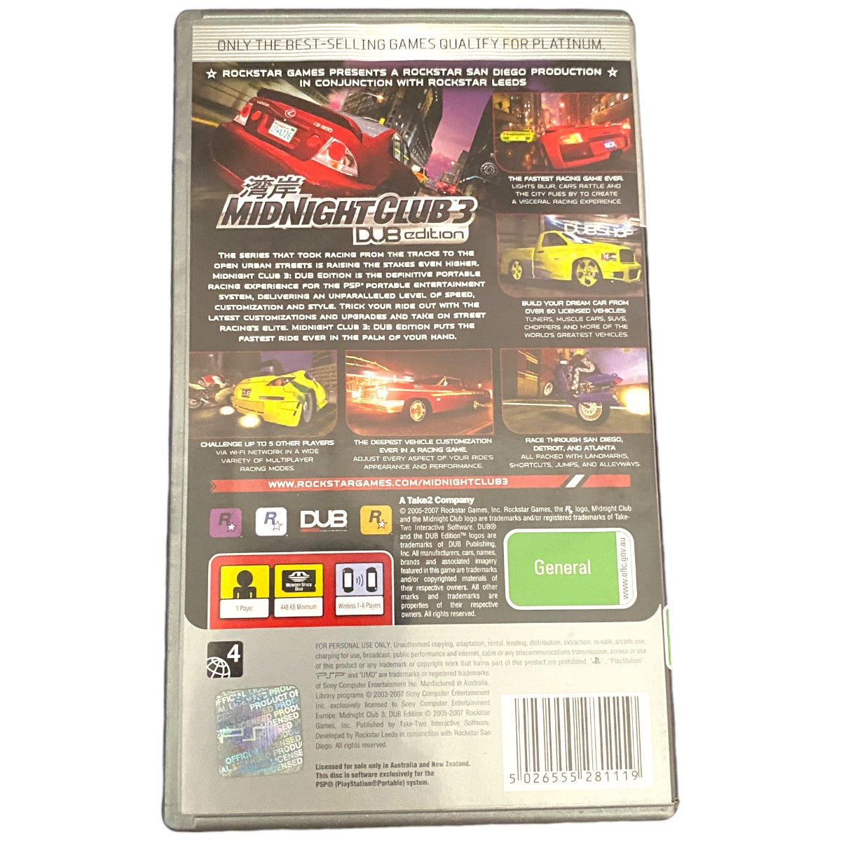 Midnight Club 3: DUB Edition - PSP