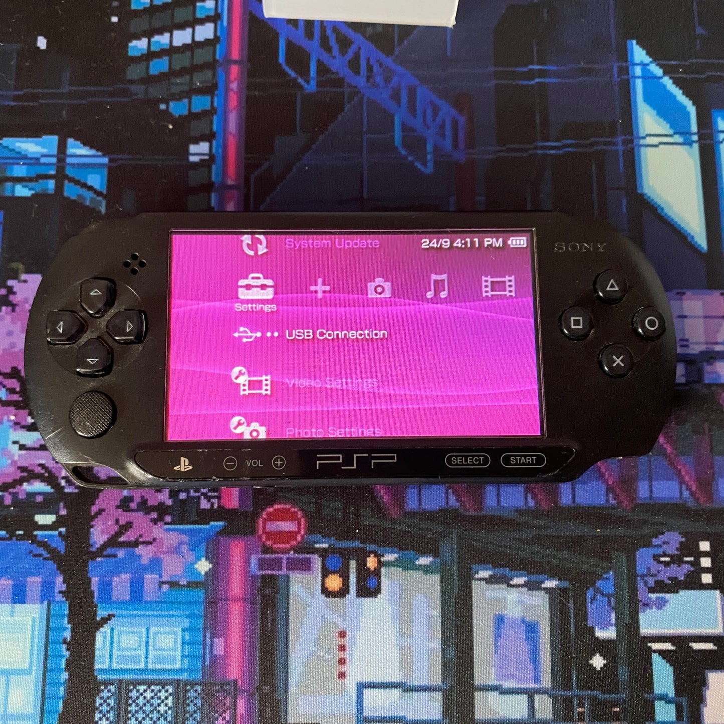 Modded SONY PSP E1002 Console - Black