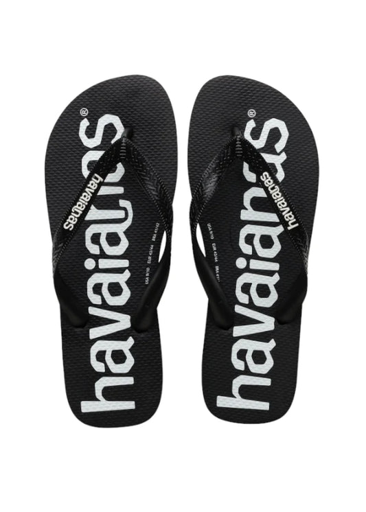Havaianas Alpargatas Rubber Thongs Jandals Top Logo Mania FC Petro Black Mens