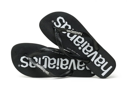 Havaianas Alpargatas Rubber Thongs Jandals Top Logo Mania FC Petro Black Mens