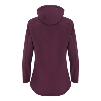Beyond Hooded Softshell Womens Jacket - Plum Size XS